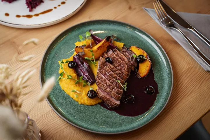 Restaurace nebo snídaňová část Rittis Alpin Chalets