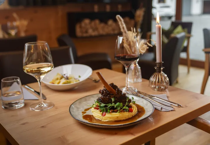 Restaurace nebo snídaňová část Rittis Alpin Chalets