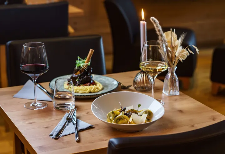 Restaurace nebo snídaňová část Rittis Alpin Chalets