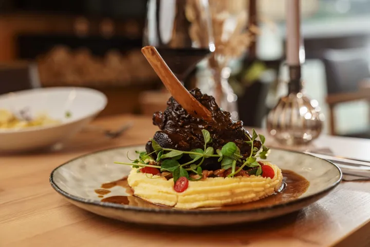 Restaurace nebo snídaňová část Rittis Alpin Chalets